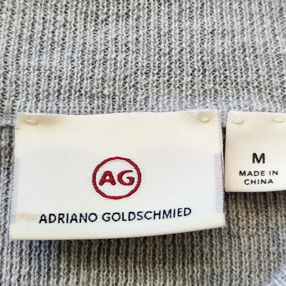 ADRIANO GOLDSHMEID Women's Sweater Medium Gray Wool Blend Pullover Quiet Luxury - Picture 3 of 12